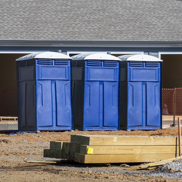 how often are the porta potties cleaned and serviced during a rental period in Samak Utah